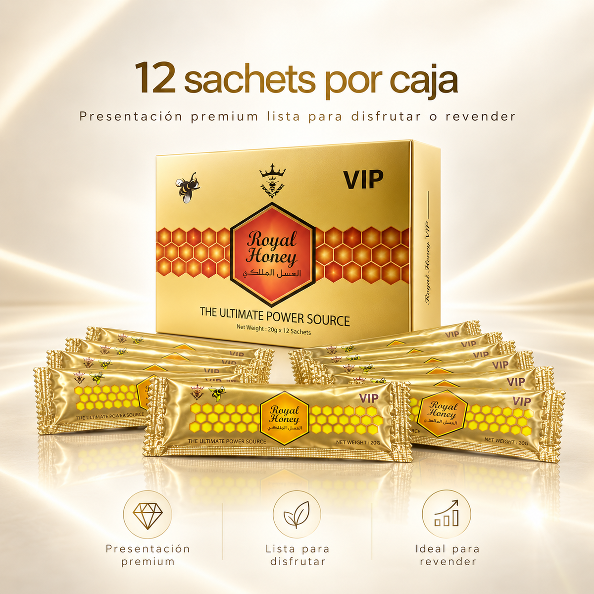 5 Cajas Royal Honey VIP | Pack Entrada