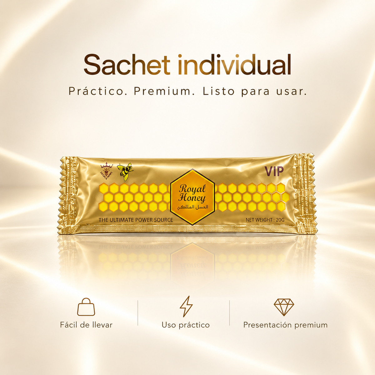 Royal Honey VIP – 1 Caja 12 Sobres | Miel Malasia