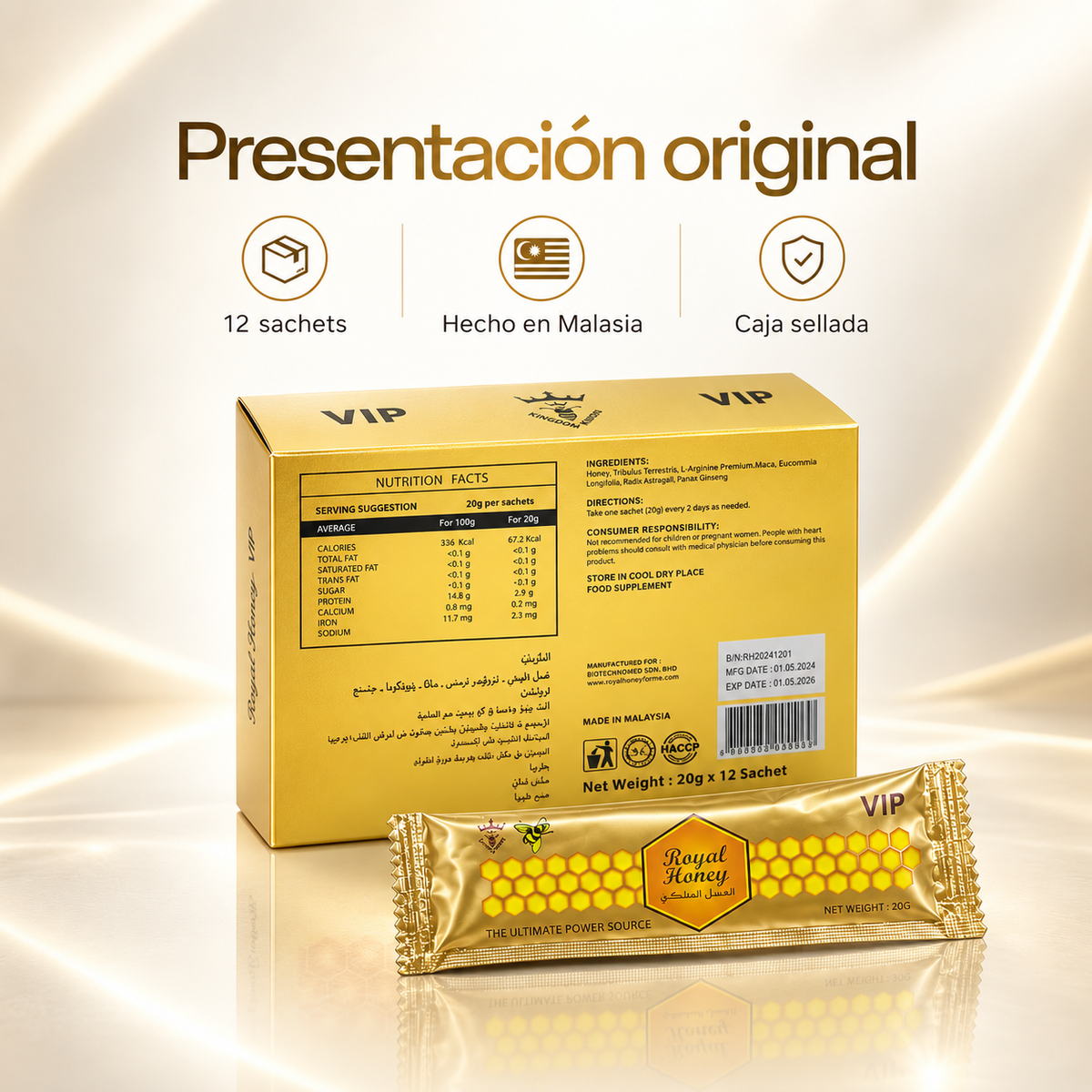 5 Cajas Royal Honey VIP | Pack Entrada