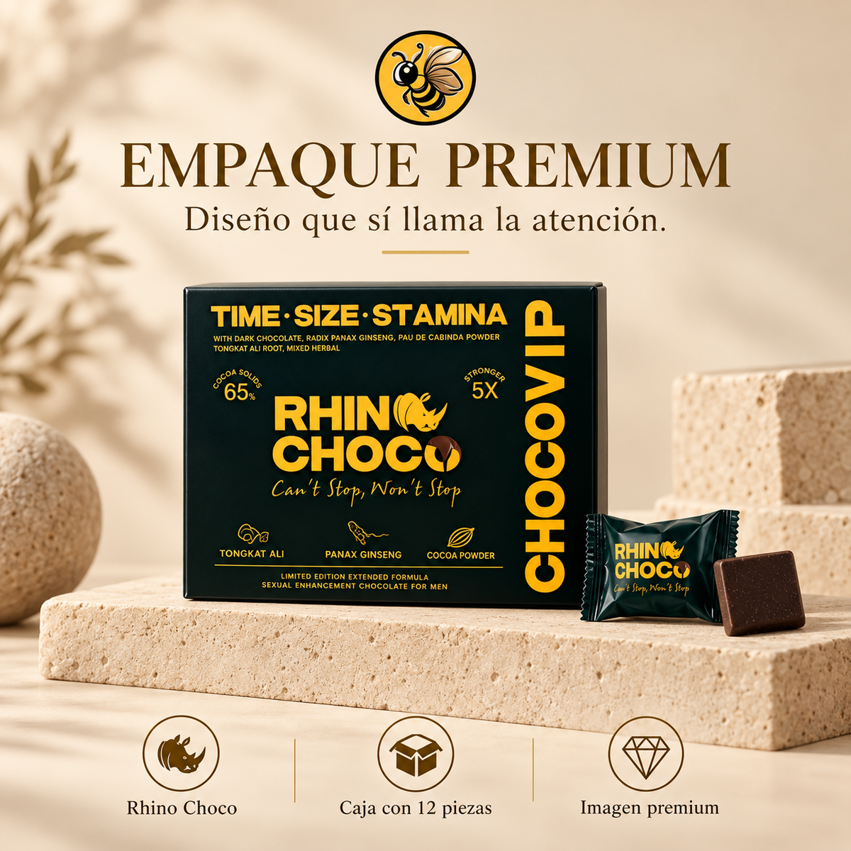 Rhinochoco - 1 Caja 12 Sobres | CHOCOVIP