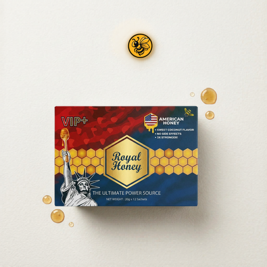 Royal Honey American Sabor Coco – 1 Caja 12 Sobres | Miel de Malasia