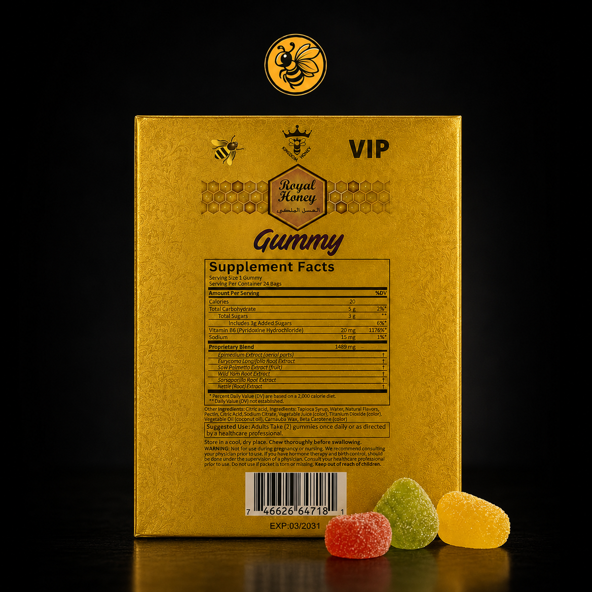 Royal Honey VIP Gomitas | 24 Piezas