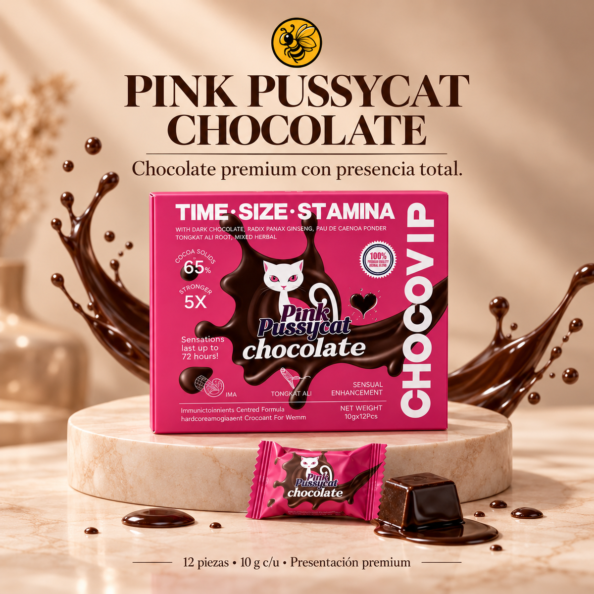 1 Caja Pink P Cat Chocolate para mujer | CHOCOVIP