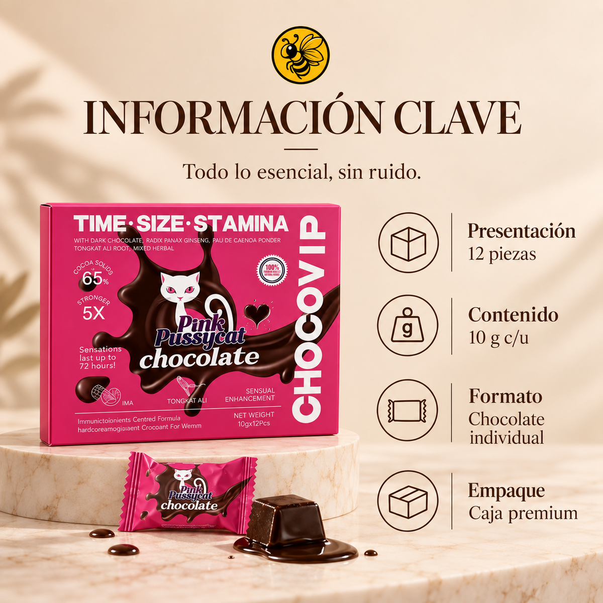 1 Caja Pink P Cat Chocolate para mujer | CHOCOVIP
